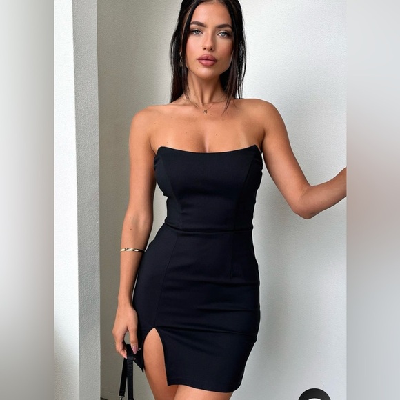 Thatssofetch Little Black Sweatheart Dress - Picture 1 of 7